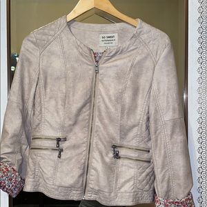 Cream leather jacket